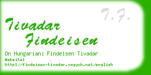 tivadar findeisen business card